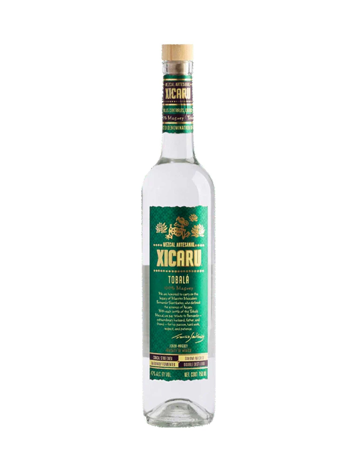 XICARU Mezcal Artesanal Joven Tobala 750mL